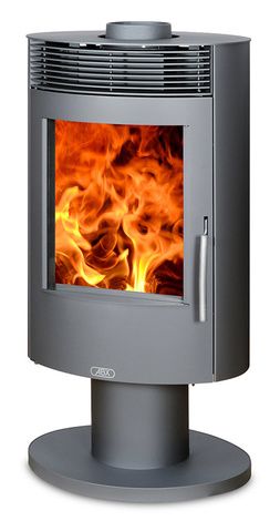 Печь-камин ABX Tartu 5 поворотный, серая сталь в Костроме